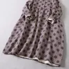 Casual Jurken Lente Dames Jurk Japan Stijl Polka Dot Print Losse Mori Meisje Stand Kraag Katoen Lange Mouw Midi