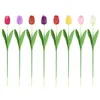 Fiori decorativi 5 pezzi di seta tulipano fiore artificiale vera toulips tulips bouquet decorazione nuziale soggiorno vaso falsa decorazione