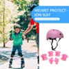 Équipement de protection de skate Sécurité des enfants Équipement de protection du sport Genouillères avec casque Protège-poignets d'équitation Résistant aux chocs 7 en 1 Accessoires de sport 230607