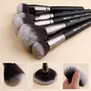 Инструменты макияжа Beili Luxury Black Professional Make Brush Set Big Powder Makeup Brush Foundation Натуральное смешивание Pinceaux de Maquillage 230607