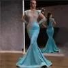 Galajurken Nieuw Babyblauw Fishtail-jurk Diner President Shajin-serie Afslanken Jaarlijkse bijeenkomst Avondjurken Formele jurk Onderdeel Dhtlo