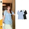 Women's Blouses Off Shoulder Top With Puffy Sleeves Eegant And Youth Woman Summer Girly Clothes Single Piece 2023 Korean Fashion Shirts