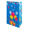 Sacchetti per gioielli Sacchetti Carta per popcorn Borsa per feste Borsa per forniture Decorazioni di nozze 13X8X24Cm Palloncino Blu Festival Caramelle Spilla arancione chiaro Otlzh