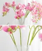Decorative Flowers 3D Artificial Butterfly Orchid Fake Moth Flor Flower For Home Wedding DIY Decoration Real Touch Decor Flore