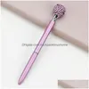 Stylos à bille Crystal Element Roller Big Diamond Ball Pen Gem Fournitures de bureau Cadeau 10 Couleurs Drop Delivery School Business Dhwyi