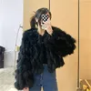 Kvinnorjackor Kvinnor Winter Fur Coat -bilremsor varma korta koreanska lyxiga temperament Real Thicked
