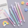 Bollpoint pennor 12 PCSSet Kawaii färgade gelpennor Set School Blue 05 mm Ballpoint Pen For Journal Cute Stationary School Supplies 230608