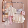 Kleding Sets Retail Baby Meisjes Tiener Zomer Mode Back Bow Top Rokken 29T 230607