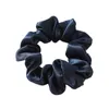 Other 1Pc Solid Color Elastic Hair Ties For Girls Women Rope Rings silk scrunchie Ponytail Holder Pink Black Accessories R230608