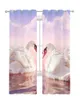 Rideau blanc cygne lac nuages Tulle rideaux pour salon chambre cuisine décoration mousseline de soie pure Voile fenêtre enfants drapé