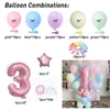 Other Event Party Supplies 63pcs Macaroon Latex balloons Candy Pink Ballons Set 1 2 3 4 5 6 7 8 9 Birthday Decorations Kids Baby Shower girl Unicorn 230607