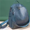 Mochilas escolares de alta calidad para mujer, mochilas de cuero suave de PU, mochilas Vintage de hombro para mujer, mochila de viaje informal para mujer, moda