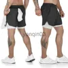 Męskie szorty kamuflażowe szorty Mężczyźni 2 w 1 dwupokładowy szybki suchy sucha gimnastyczna sport