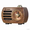 Portable Speakers Portable Wooden Radios Retro Radio Bluetooth speaker AUX Play desktop Radio wireless