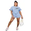 Womens Designer Tracksuits Casual Two Piece Set 2023 Summer Fashion Letter Printed Round Neck Short Sleeve Shorts Jogging Suit