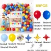 Inne imprezy imprezowe zapasy circus circus balon girland łuk zestaw czerwony niebieski żółty konfetti folia folia ballon dekoracja urodzinowa tęcza 230608