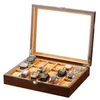 Watch Boxes & Cases 18 Slots Box Wooden Wrist Men Storage Clock Watch Display Case Convenient Jewelry Organizer2417