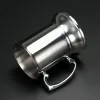 16oz Unze Doppelwand 18/8 Edelstahl Tankard Bier Becher Hochwertiger Spiegel Finish FY5036 JN08