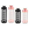 Tumblers 500700ML Portable Largecapacity Water Bottle Sports Straw Cups Student Plastic Dropresistant Leakproof 230607