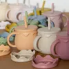 Чашки посуды посуда, детская кормление чашки для кормления портативные посуды Sippy Cup Count Food Contack Cup Cup Maddlers Учебные чашки рожденных 230608