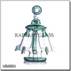 Designer berauschende Glasbong 18 cm Raumschiff Recycler Bongs Neue Form Disffusioned Perc mit Schüssel Glaspfeife Tabak Rauchen Zukunftselement