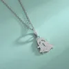 Chains S925 Sterling Silver Ghost Necklace Micro Inlay Creativity Personality Ladies Secklace Fashion Simplicity Jewelry Pendant