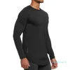 Lu Männer Yoga Outfit Sport Langarm T-shirt Herren Sport Stil Enge Training Fitness Kleidung Elastisch Schnell Trocknend Tragen 155