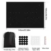 Rideau Portable Blackout Rideaux Stores Temporaires Pour Windows Nano-adhésif Full-blackout Tissu Noir Enduit D'argent