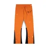 Mens Jeans Dept Calças Sweatpants Salpicado Letras Clássicas Imprimir Homens Mulheres Casal Solto Versátil Calças Casuais Reta A025LYH0