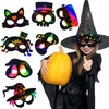 Feestmaskers Magic Rainbow Scratch Painting Mask Cartoon Pumpkin Ghost Bat Spider Childrens Education Toy Halloween DIY Toys 230607