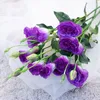 Decorative Flowers Beautiful Eiffel Eustoma Gentian Flower Silk Artificial For Home Table Decor Christmas Autumn Decoration Wedding Flores