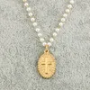 Chaines Bijoux en acier inoxydable Collier croix Cross Ovale Chaîne de câble de perle Mémordiques Bracelet Summer Collares 2023 Mujer