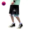 Men's Shorts Summer Casual Shorts for Men Japanese Fashion New Side Button Hip Hop Streetwear Gym Shorts White Gay Shorts for Men J230608