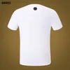 2023 Phillip Plain T-shirt Style European och amerikansk modepersonlighet Big-Name Printed Cotton Top Youth Casual Short Hermes PP88405