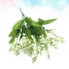 Decorative Flowers One Piece Artificial Bellflower White Exquisite Bouquet Hand Crafts For Home Wedding Decoration