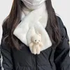 SCARPE MAFICIO Cross Scarf Autunno Inverno donne Cartoon coreano Cute Bear Plush Girl che ispedisce femmina Caldo colletto