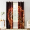 Tenda rossa fiamma ruota moto arte retrò tende oscuranti per soggiorno camera da letto trattamento finestra tende tende cucina