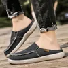 Estate nuovi uomini scarpe casual moda cowboy mezze pantofole tela traspirante fondo morbido scarpa da passeggio leggera scarpe vulcanizzate L230518