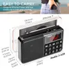 Portable Speakers Digital Portable Radio AM Super Bass Stereo Radio Speaker with USB AUX Button Rechargeable Battery