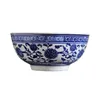 Tigelas de Arroz de Cerâmica Chinesa Azul e Branco Grande Porcelana Sopa Macarrão Utensílios de Mesa Osso China Casa Restaurante Suprimentos de Cozinha