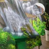 Gardin vattenfall skog natur landskap tropisk tyll ren fönster gardiner för vardagsrum sovrum voile organza draperier
