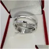 Cluster Rings Love Promise Set For Couples Zircon Stainless Steel T Band With Neverfade Finish Hypoallergenic Ideal Engagement Weddi Dhgx6