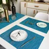 Tapis de table 1 ensemble de coussins isolants napperons en polyester anti-brûlure maison El Restaurant Kit de tissu de salle à manger fournitures ménagères