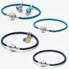 2023 nuevas pulseras con dijes de plata 925 para mujer, joyería de moda de diseñador, ajuste DIY que brilla en la oscuridad, cangrejo ermitaño y conjunto de pulsera de medusas que cambian de color