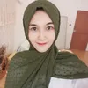 Halsdukar 27 färger jacquard lyxig vanlig chiffong sjal halsduk design hijab wrap stal muslim sjaal 175 75 cm