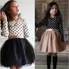 Flickaklänningar Autumn Winter Dress Långärmning Polka Dot Girls Kids For Teenage Casual School 8 Years Barn kläder