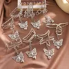 Dangle Chandelier FNIO Nouvelles Femmes Filles Mignon Papillon Géométrique En Alliage D'argent Griffes De Cheveux Pinces À Cheveux Épingles À Cheveux Chapeaux De Mode Accessoires De Cheveux Z0608