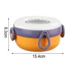 Dinnerware Sets 940/970ML Lunch Box Buckle Closure Seal Ring Leak-proof With Handle Kids Health Lunchbox Outdoor Supply