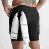 Men's Shorts Men New Style Running Casual Double-Deck Sport Shorts Fitness Room Fitness Train Quick-Drying Male Zippered Pocket Pants J230608