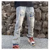 Męskie dżinsy męskie dżinsy rozryte Y2K Streetwear Pants Mężczyzna Spodnie Slim Harajuku Hip Hop Fashion Worbgy Grunge Trendyol Ubranie ubrania T230608